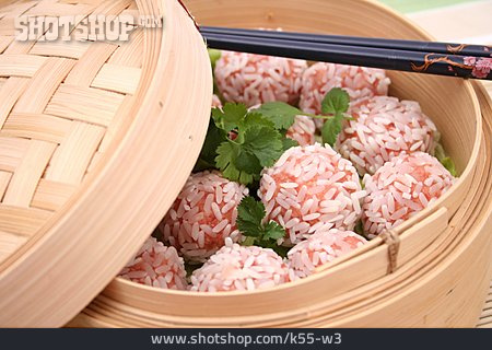 
                Chinesische Küche, Dim Sum, Fleischbällchen, Reisbällchen                   