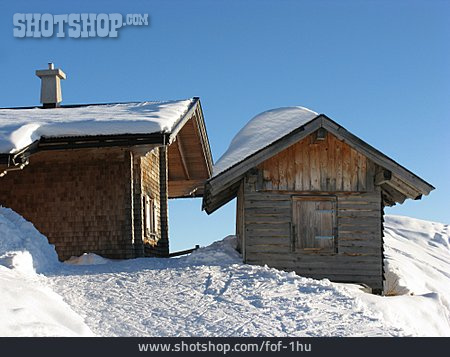 
                Hütte, Schutzhütte, Almhütte                   