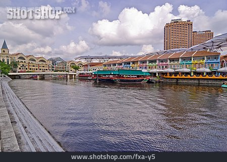 
                Singapur, Uferpromenade, Clark Quay                   