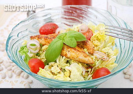 
                Salat, Hühnerbruststreifen                   