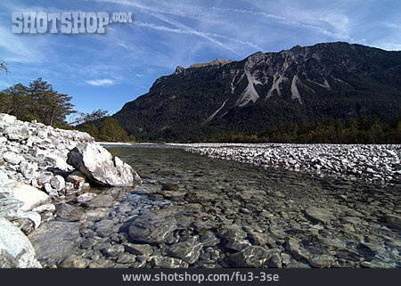 
                Alpen, Flussbett, Lech, Lechtal                   