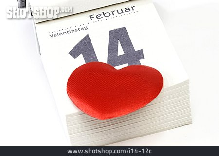 
                Herz, Valentinstag, Abreißkalender                   