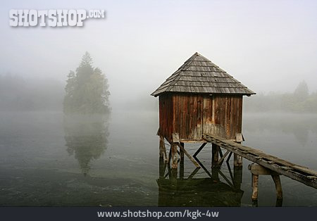 
                See, Nebel, Fischerhütte                   