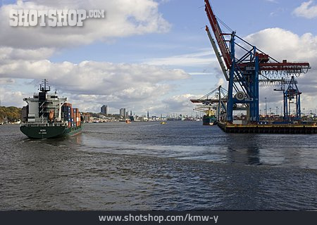 
                Hamburg, Hafenkran, Containerschiff                   