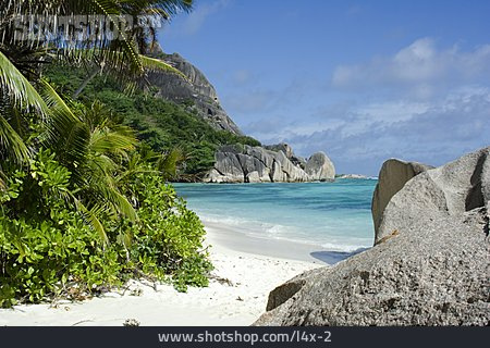 
                Strand, Insel, Seychellen                   