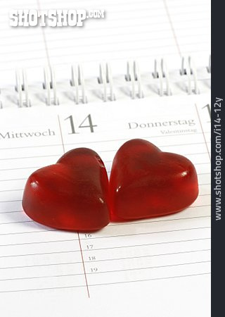 
                Herz, Valentinstag, Kalender                   