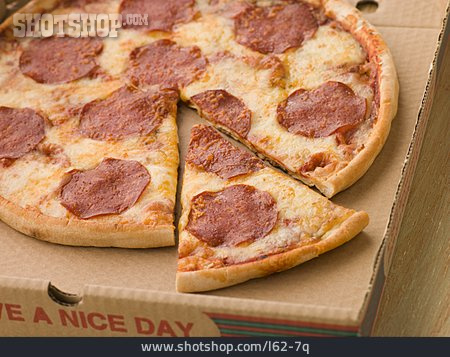 
                Pizza, Pizzastück, Salami-pizza                   