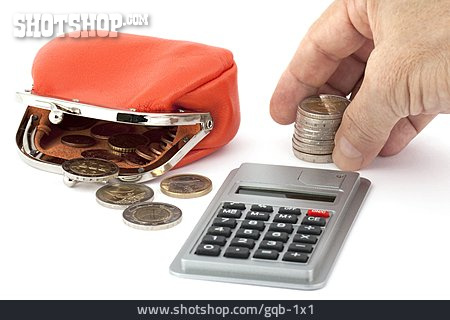 
                Taschenrechner, Zählen, Bargeld                   