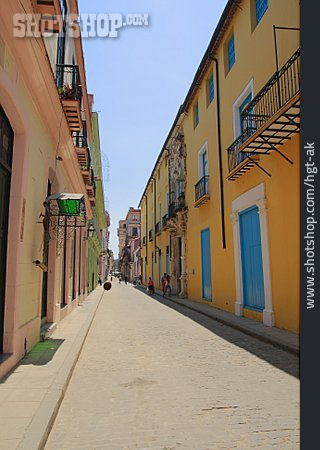 
                Wohnhaus, Gasse, Havanna                   