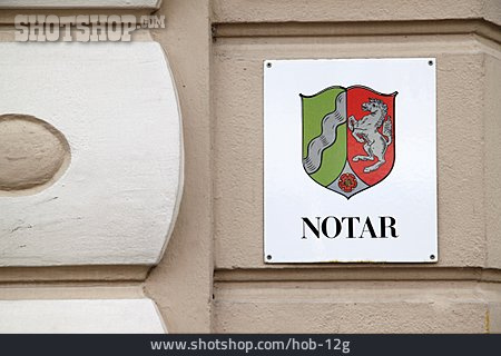 
                Schild, Wappen, Notar                   