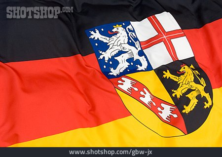 
                Bundesland, Saarland, Landesflagge                   