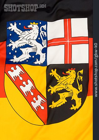 
                Bundesland, Saarland, Landesflagge                   