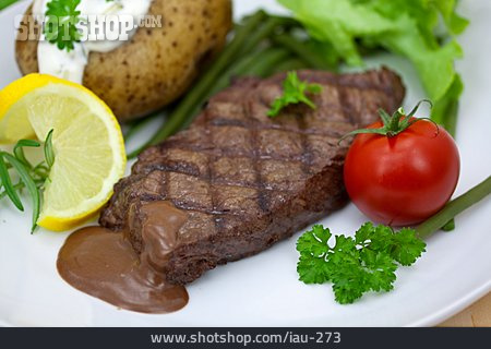 
                Steak, Fleischgericht, Tellergericht                   