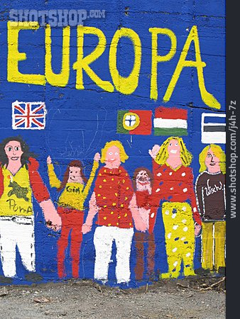 
                Zusammenhalt, Europa, International, Graffiti                   