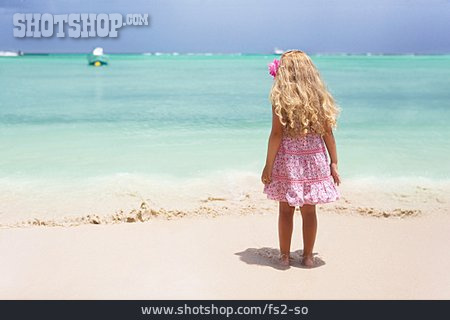 
                Mädchen, Strand, Strandurlaub                   