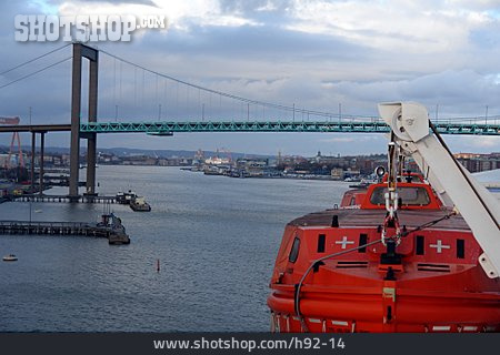 
                Rettungsboot, Hafeneinfahrt, Göteborg                   