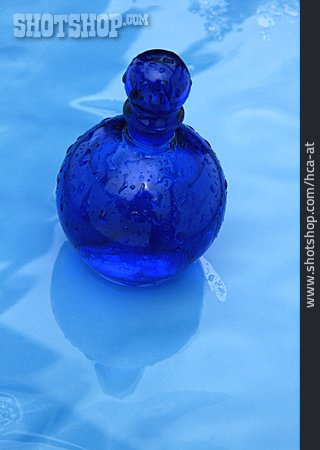 
                Blau, Glasflasche, Flakon                   