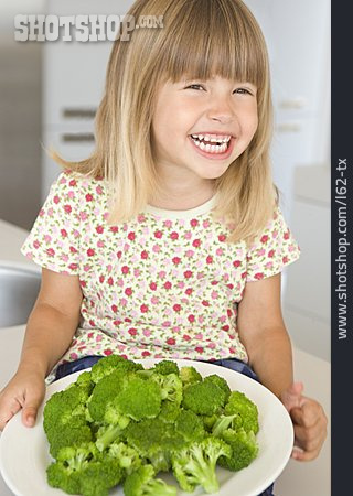
                Mädchen, Gesunde Ernährung, Brokkoli                   