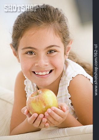 
                Kind, Mädchen, Apfel                   