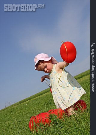 
                Kleinkind, Mädchen, Luftballon                   