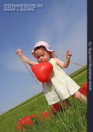 
                Kleinkind, Mädchen, Luftballon                   