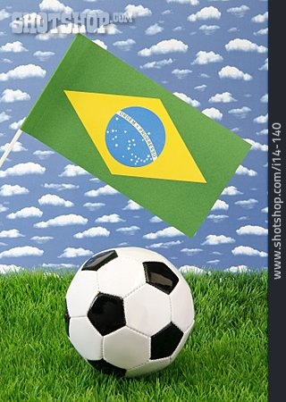 
                Fußball, Brasilien, Nationalflagge                   