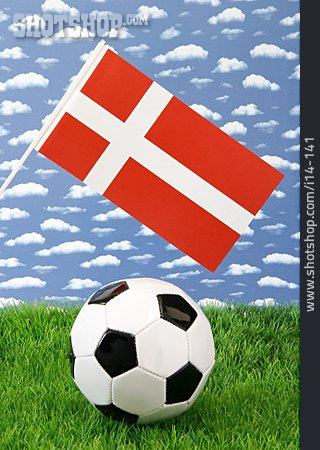 
                Fußball, Nationalflagge, Dänemark                   