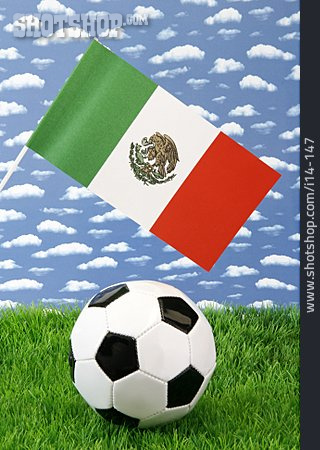 
                Fußball, Nationalflagge, Mexiko                   