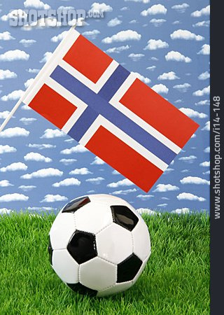 
                Fußball, Norwegen, Nationalflagge                   