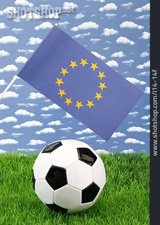 
                Fußball, Europa, Europameisterschaft, Europaflagge                   