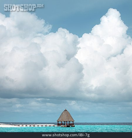 
                Cumulus, Pavillon, Malediven, Indischer Ozean                   