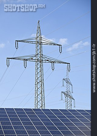 
                Stromversorgung, Hochspannungsmast, Sonnenkollektor                   