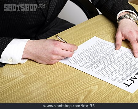 
                Vertrag, Vertragsabschluss, Unterschrift, Unterschreiben                   