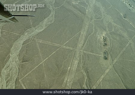 
                Luftaufnahme, Nazca-linien, Erdzeichnung                   