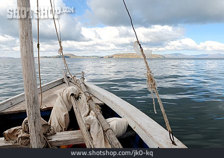 
                Segelboot, Peru, Titicaca-see                   
