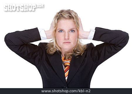 
                Stress & Belastung, Geschäftsfrau                   