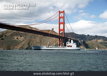 
                Schiff, San Francisco, Golden Gate Bridge                   