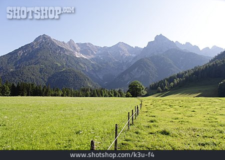 
                Wiese, österreich, Bergkette                   