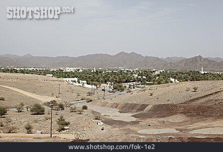 
                Wüste, Siedlung, Oman                   