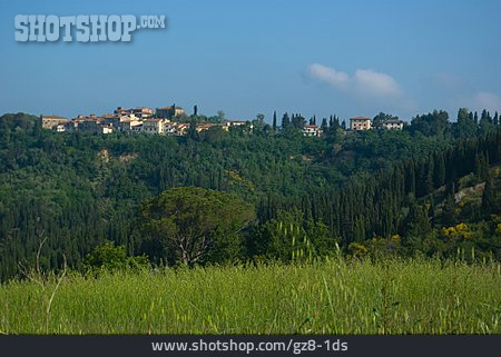 
                Dorf, Landschaft, Toskana                   