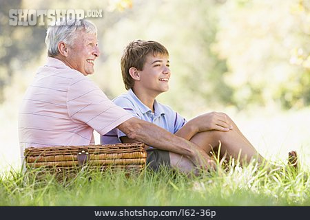 
                Enkel, Großvater, Picknick                   