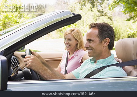 
                Unterwegs, Autofahren, Ehepaar, Autofahrer                   