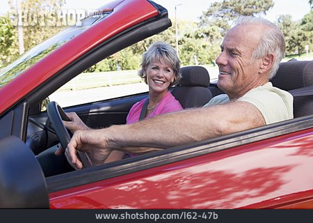 
                Autofahren, Ehepaar, Seniorenpaar                   