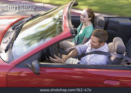 
                Paar, Autofahren, Fahrspaß, Cabrio                   
