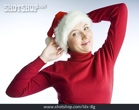
                Weihnachten, Nikolausmütze, Weihnachtsfrau                   
