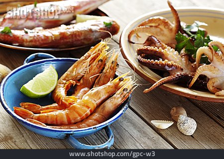 
                Meeresfrüchte, Tintenfisch, Mediterrane Küche                   