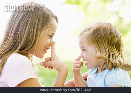 
                Girl, Fun & Games, Looking At Each Other, Finger Games                   