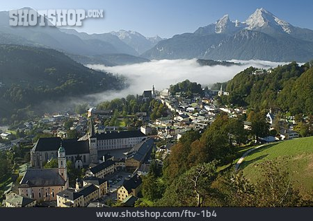 
                Stadtansicht, Berchtesgaden, Berchtesgadener Land                   
