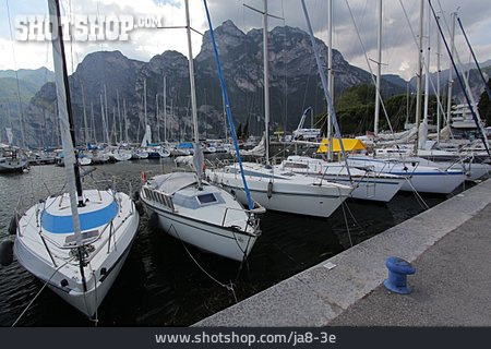 
                Hafen, Segelboot, Riva Del Garda                   