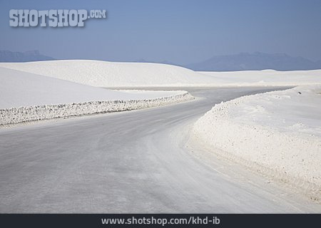
                Wüste, Straße, White Sands, White Sands National Monument                   